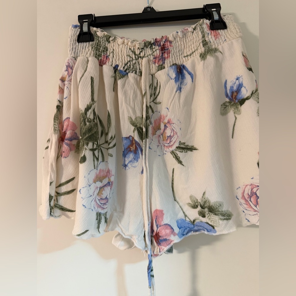 Agaci Floral Print White Set short & top